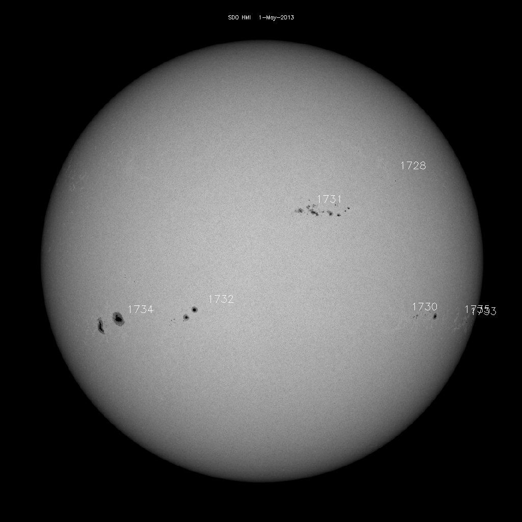 Sunspot regions