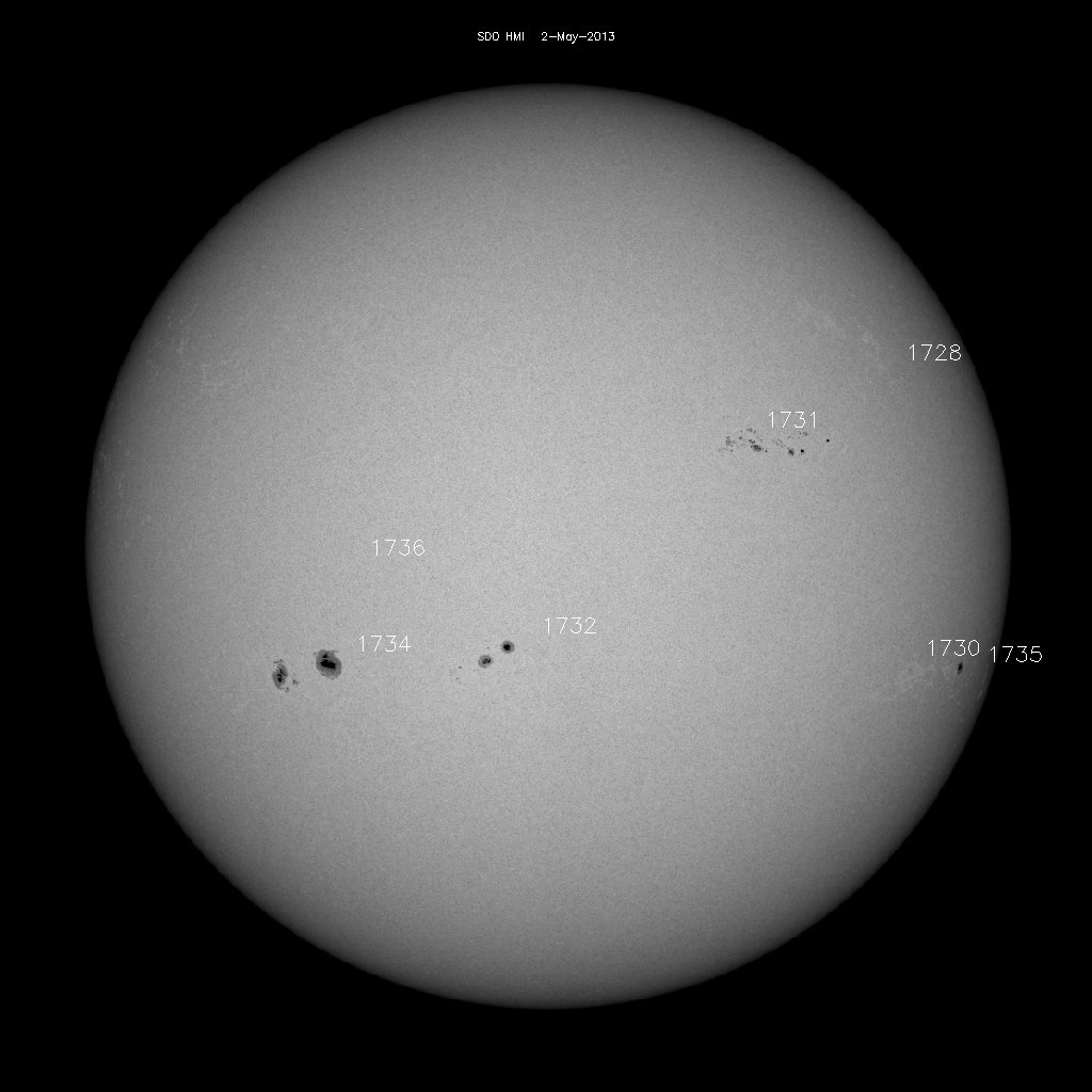 Sunspot regions