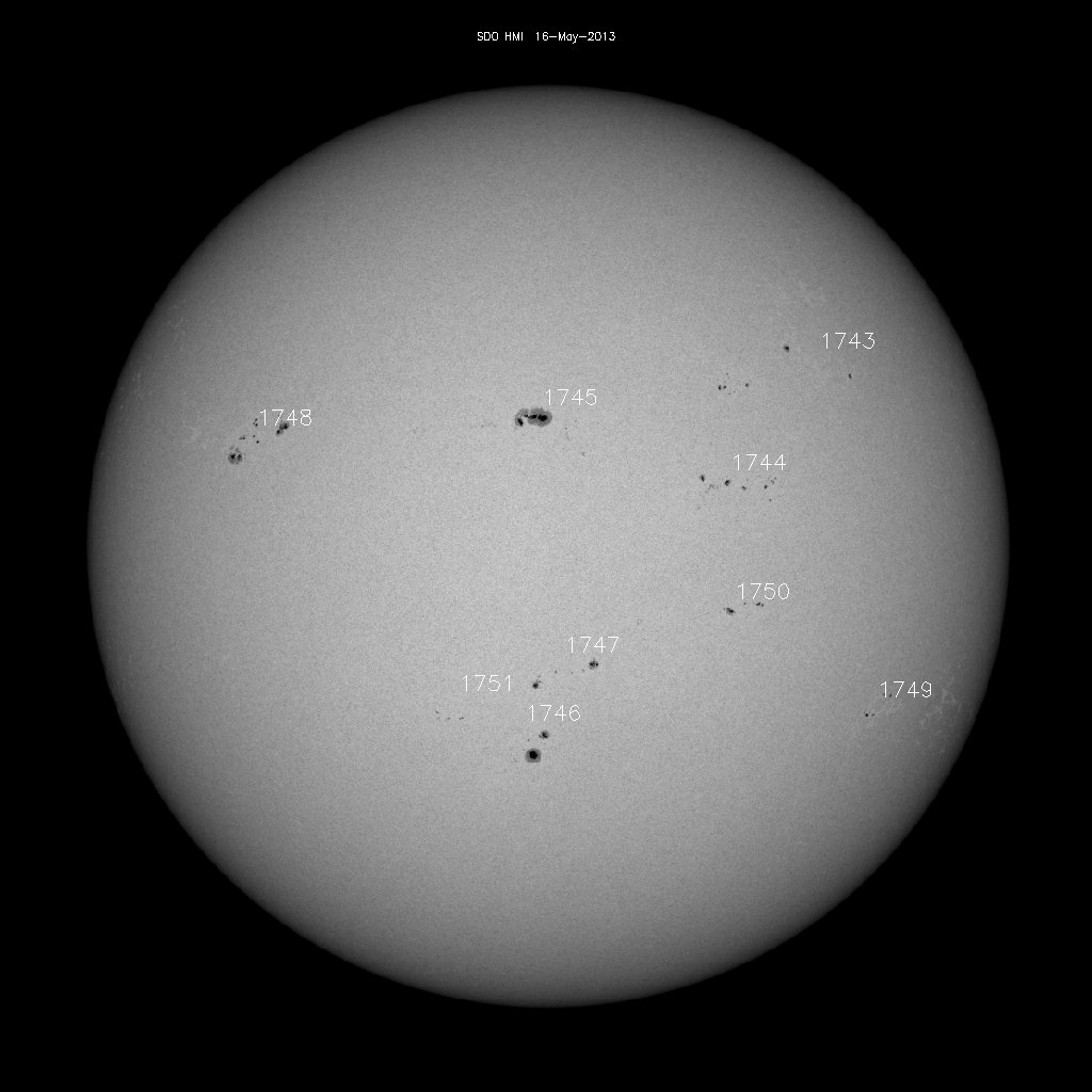 Sunspot regions