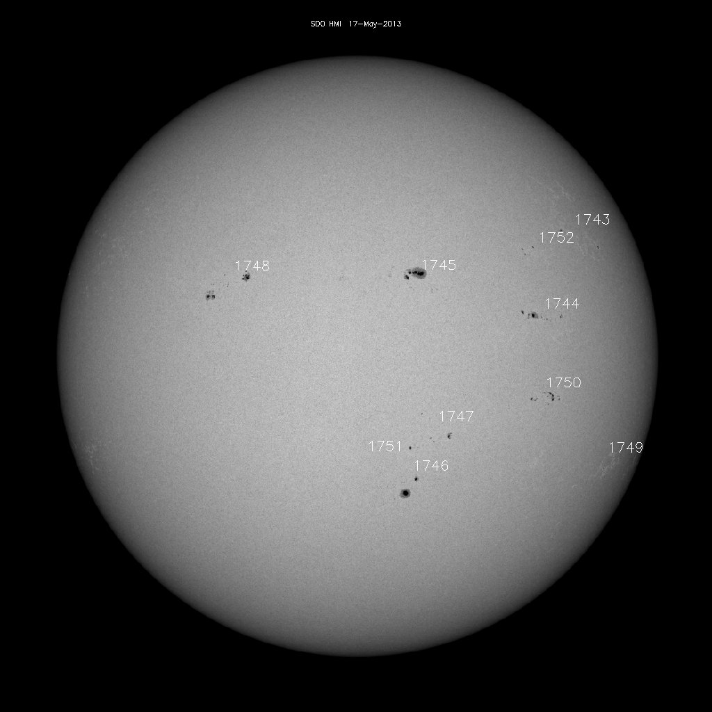 Sunspot regions