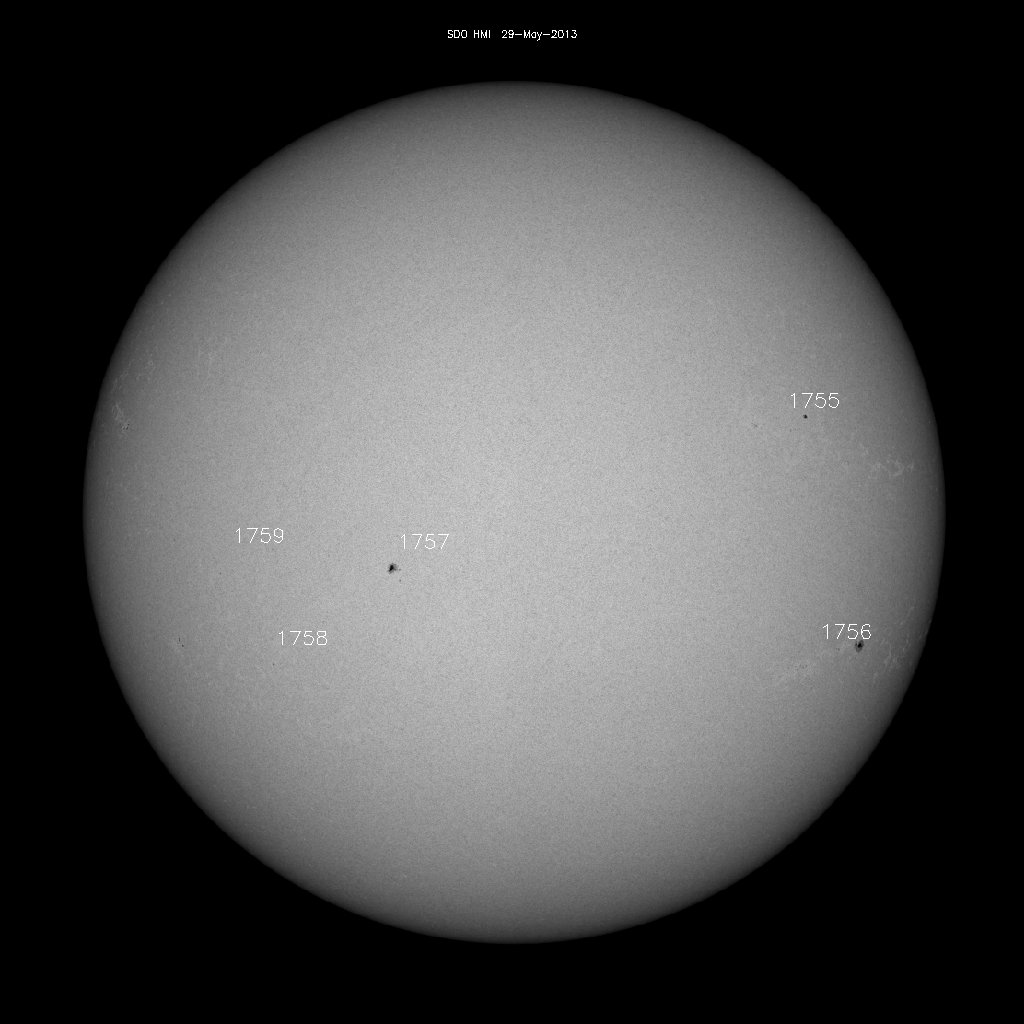 Sunspot regions