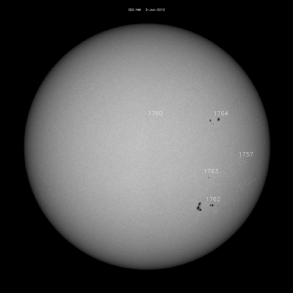 Sunspot regions