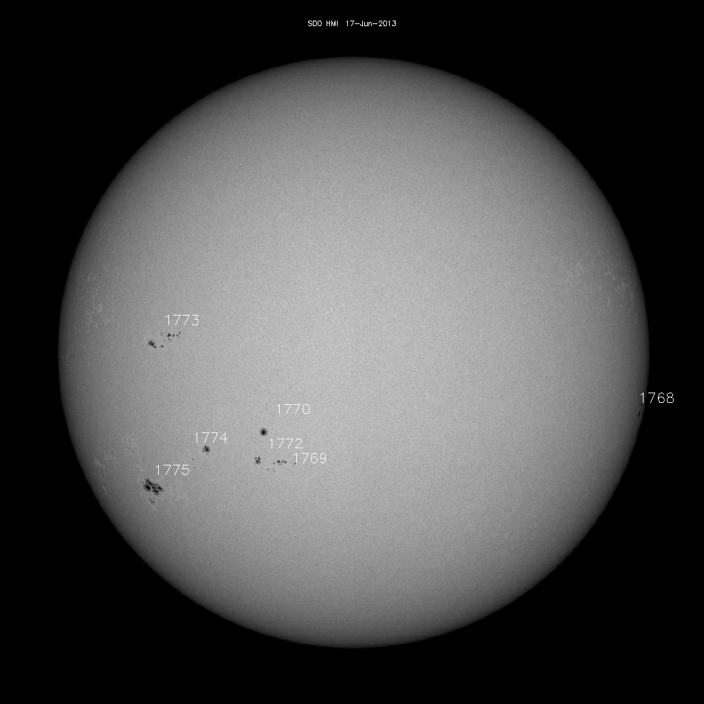 Sunspot regions