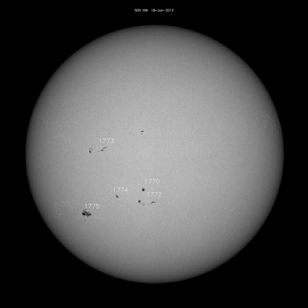 Sunspot regions