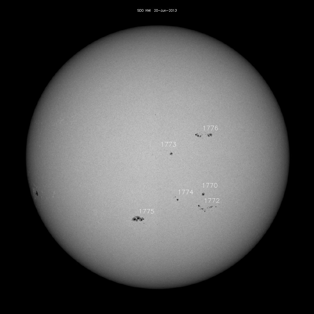 Sunspot regions