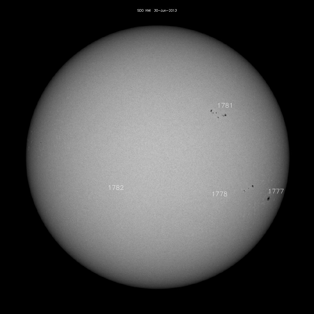 Sunspot regions