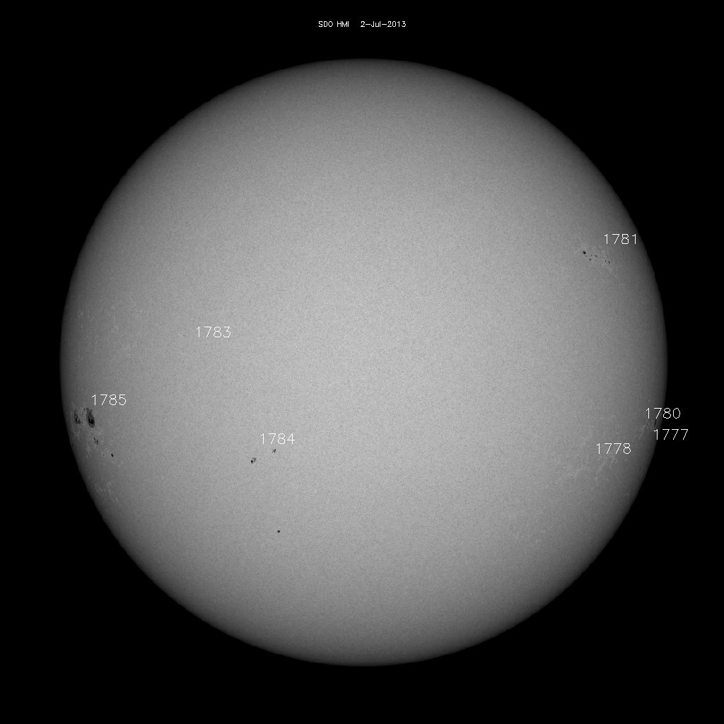 Sunspot regions