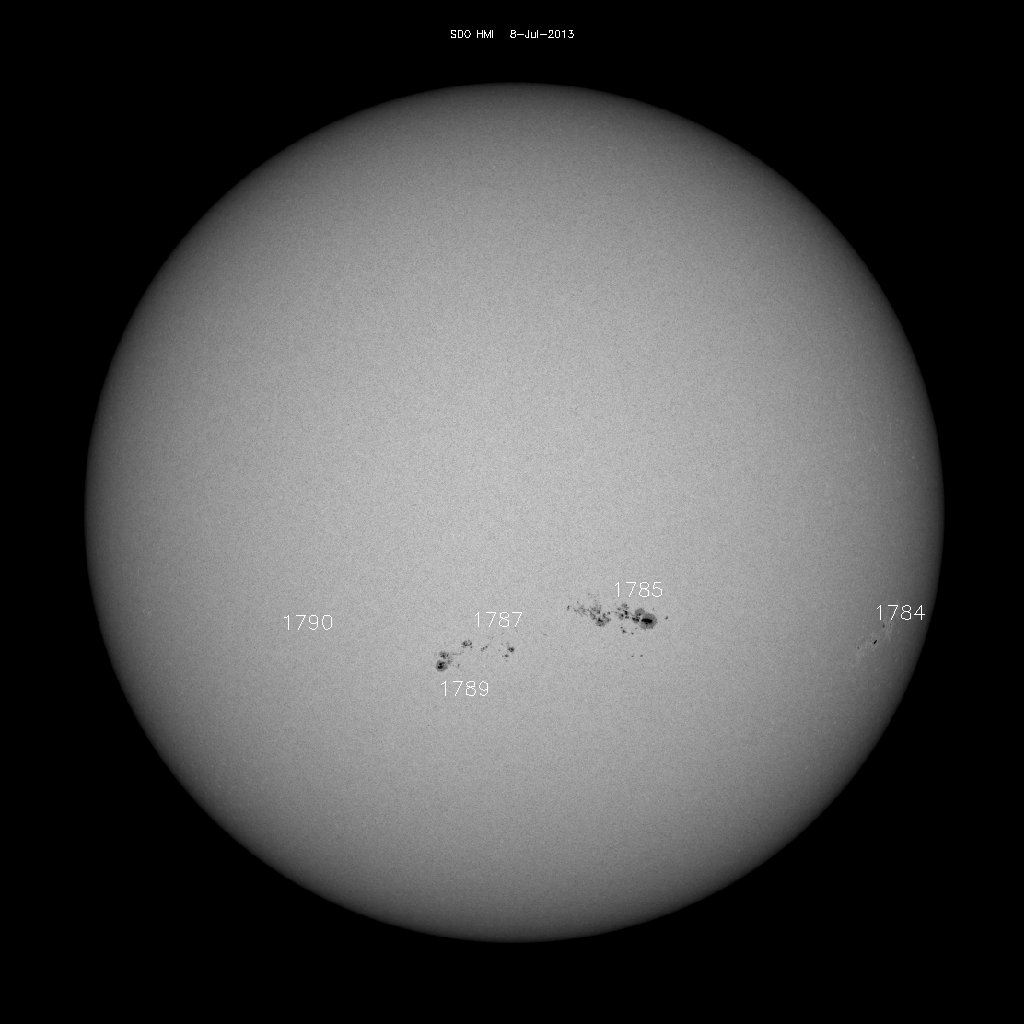 Sunspot regions