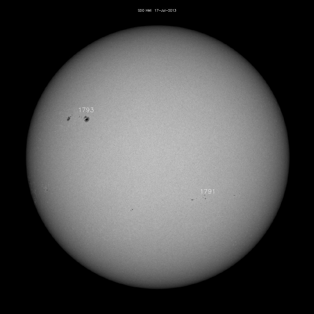 Sunspot regions