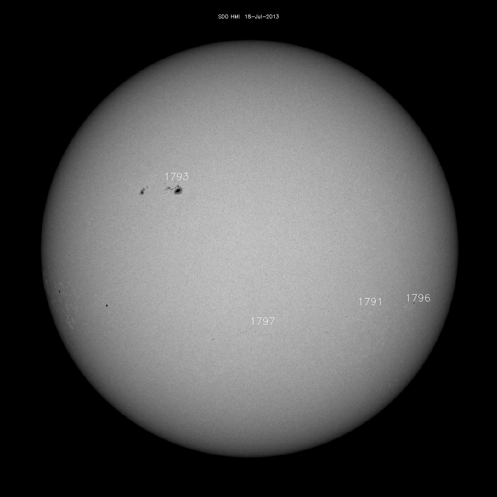 Sunspot regions