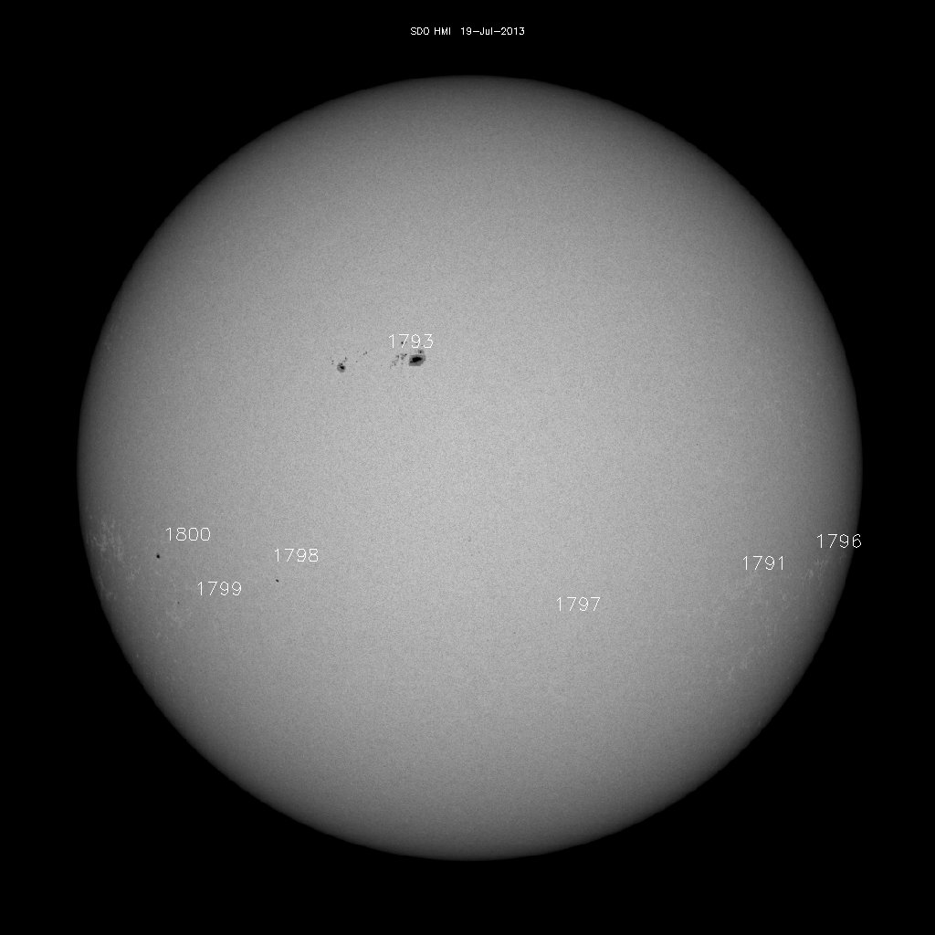 Sunspot regions