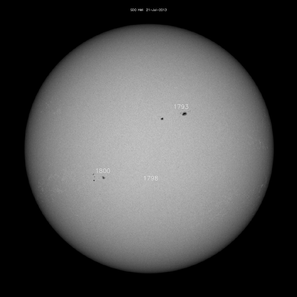 Sunspot regions