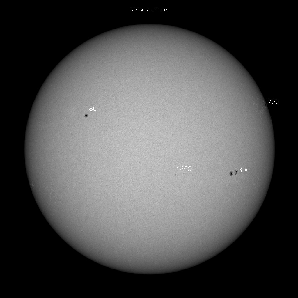 Sunspot regions