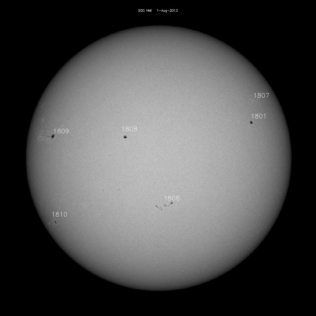 Sunspot regions