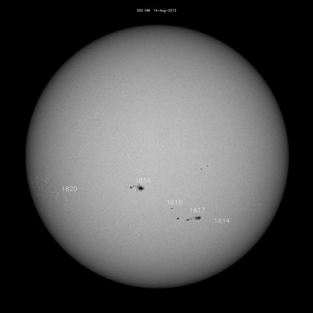 Sunspot regions