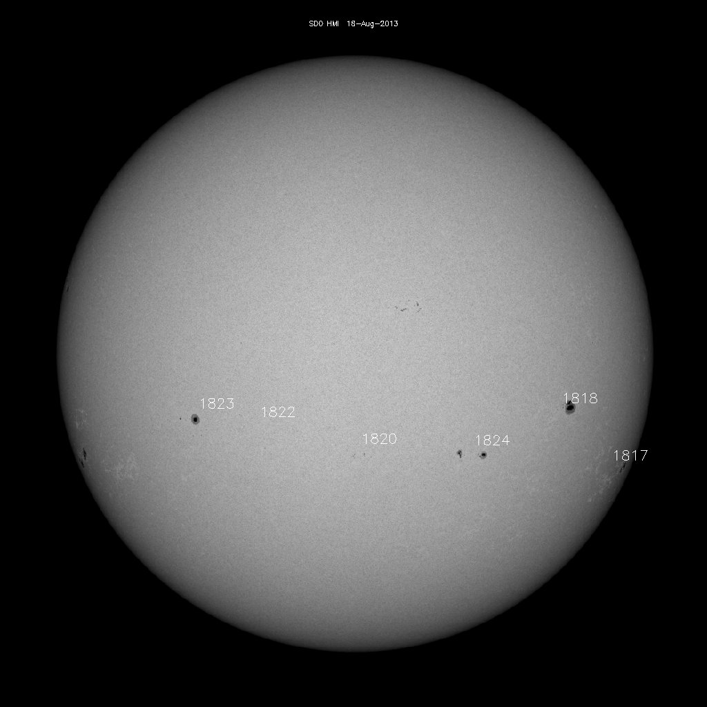 Sunspot regions