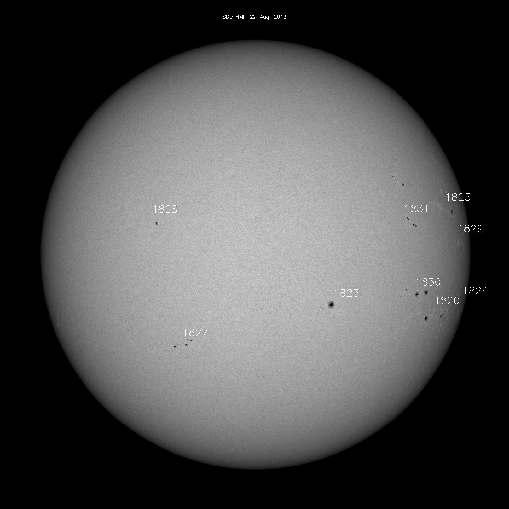 Sunspot regions