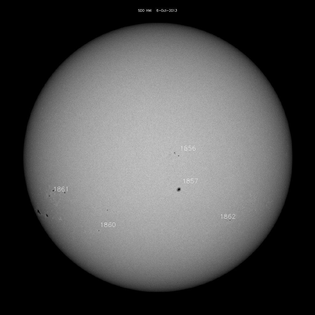 Sunspot regions