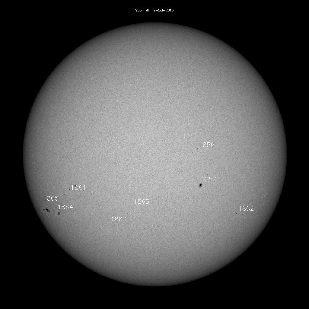 Sunspot regions