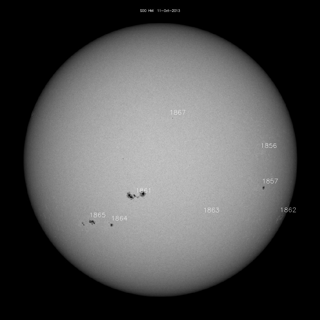 Sunspot regions