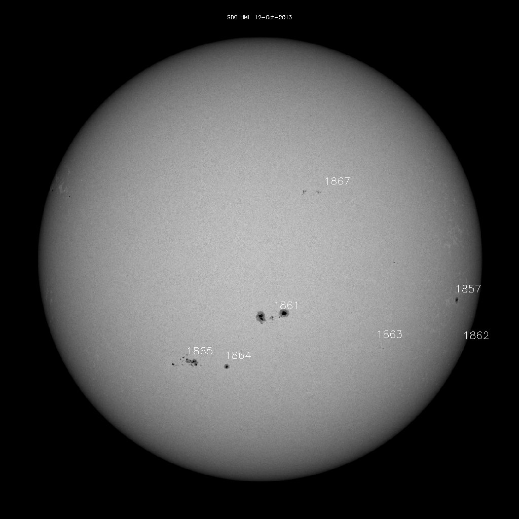 Sunspot regions