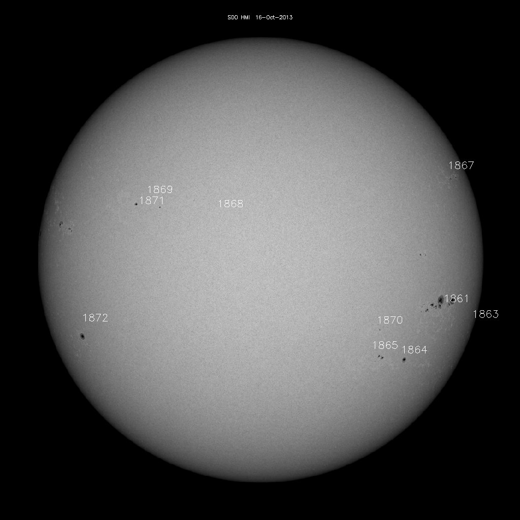 Sunspot regions