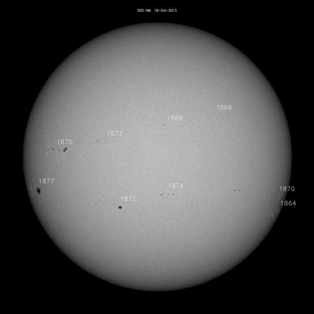 Sunspot regions