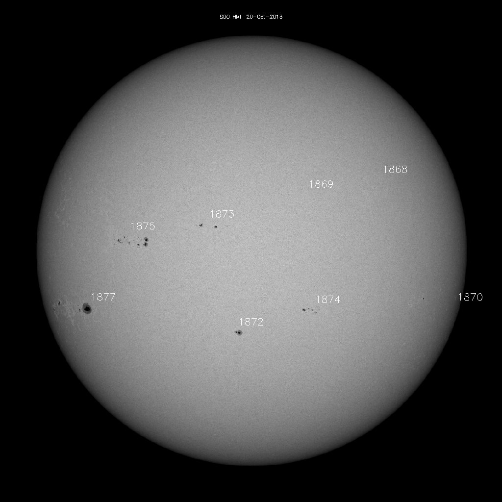 Sunspot regions