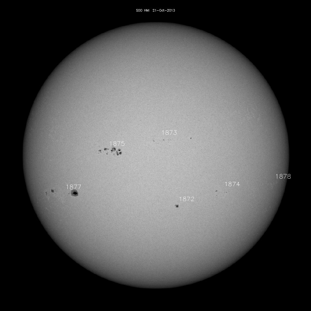 Sunspot regions