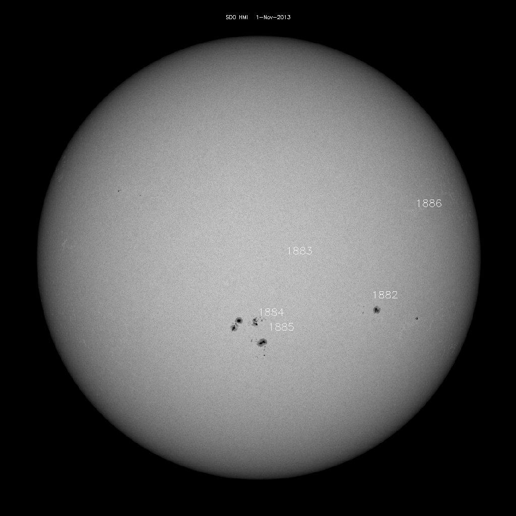 Sunspot regions