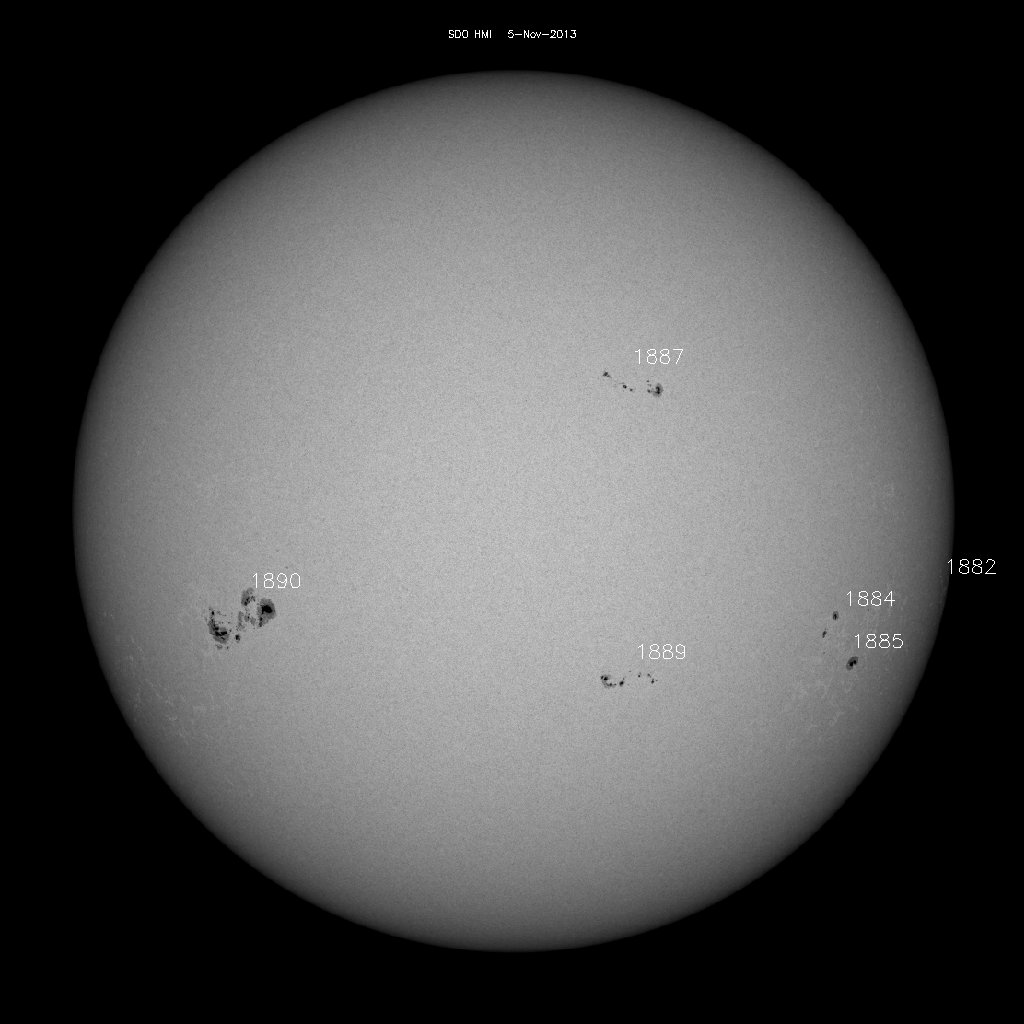 Sunspot regions