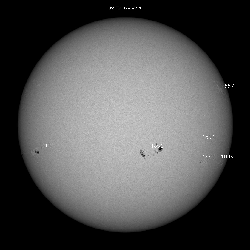 Sunspot regions