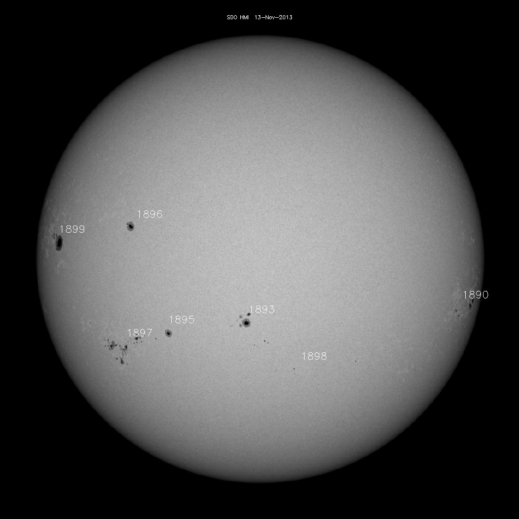 Sunspot regions