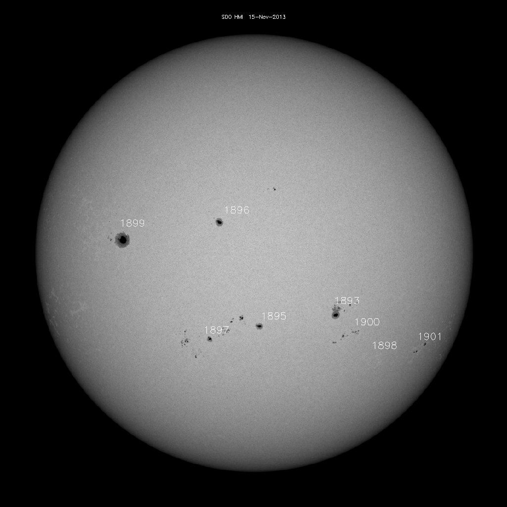 Sunspot regions