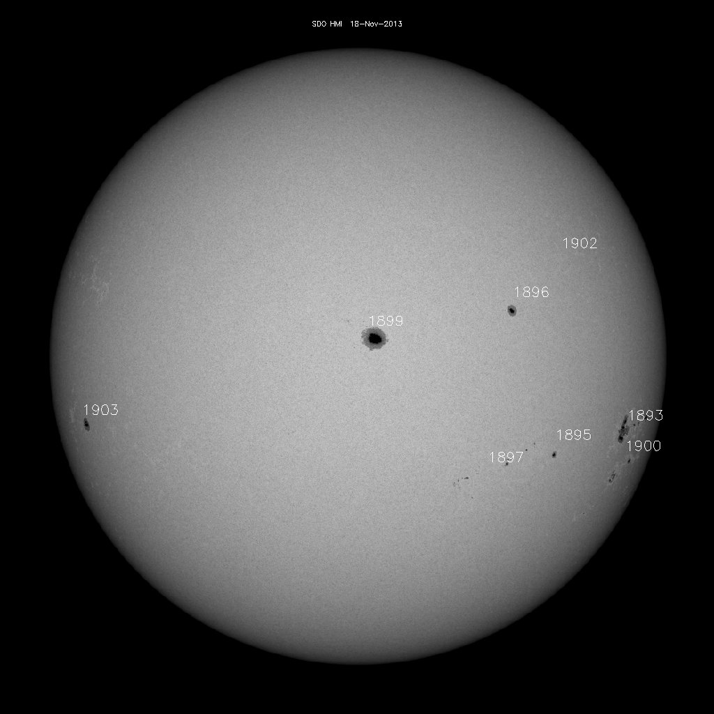 Sunspot regions