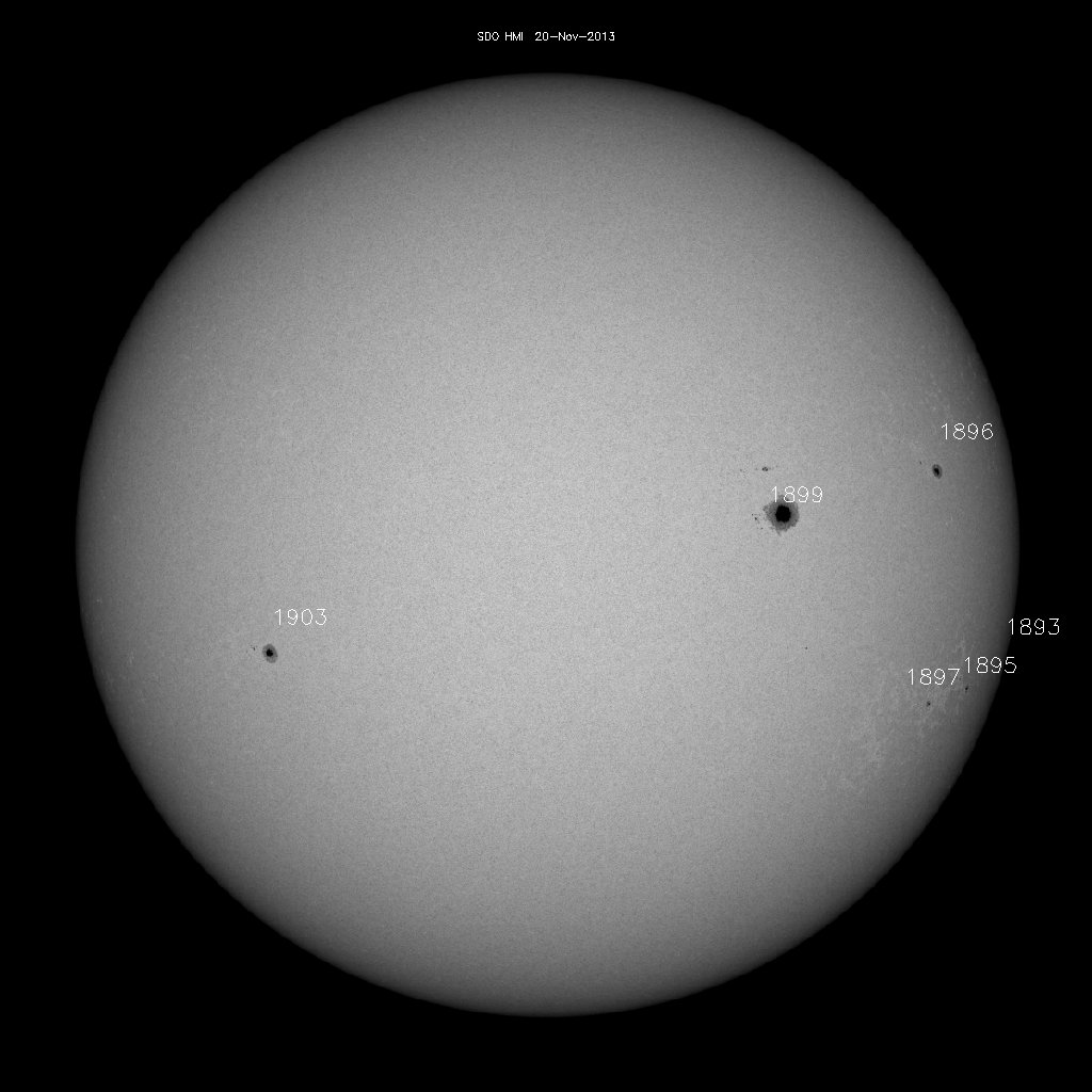 Sunspot regions