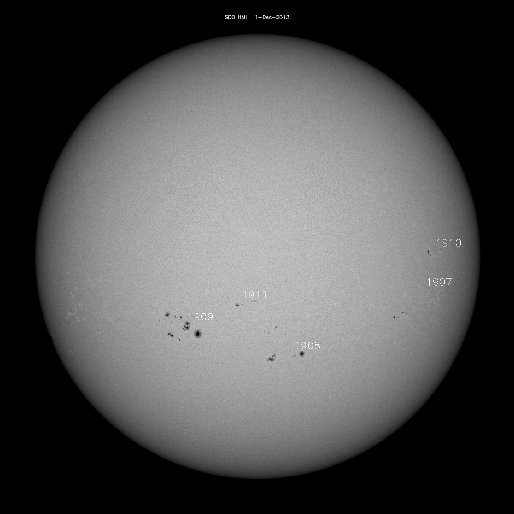 Sunspot regions