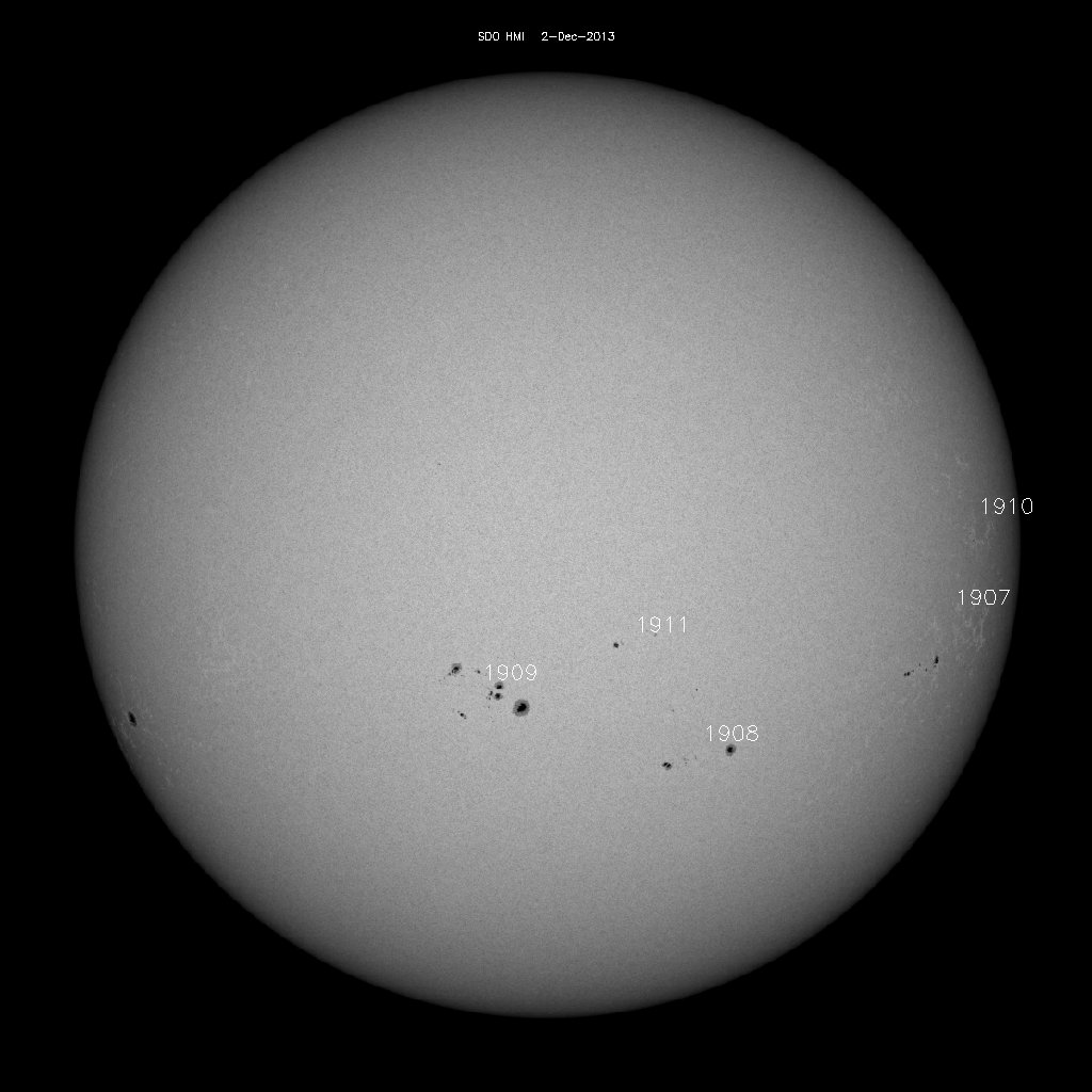 Sunspot regions