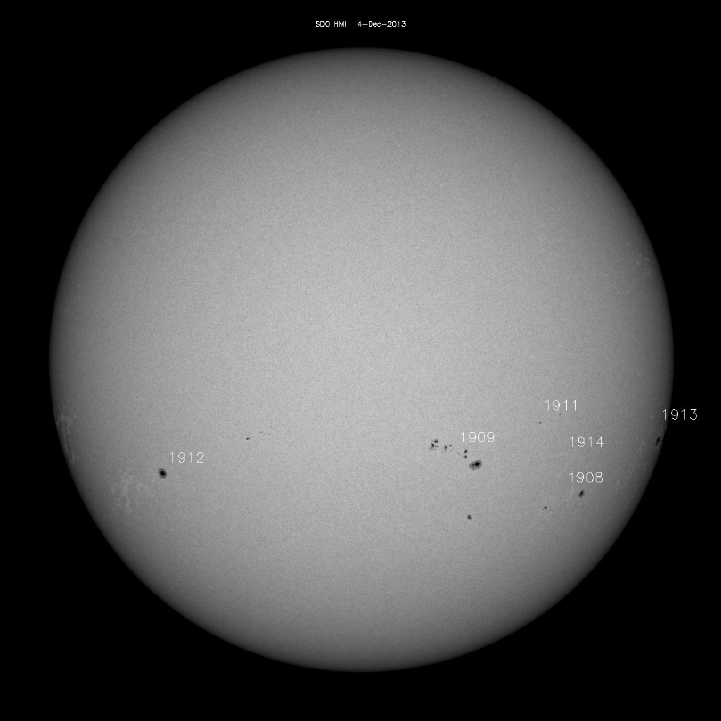 Sunspot regions