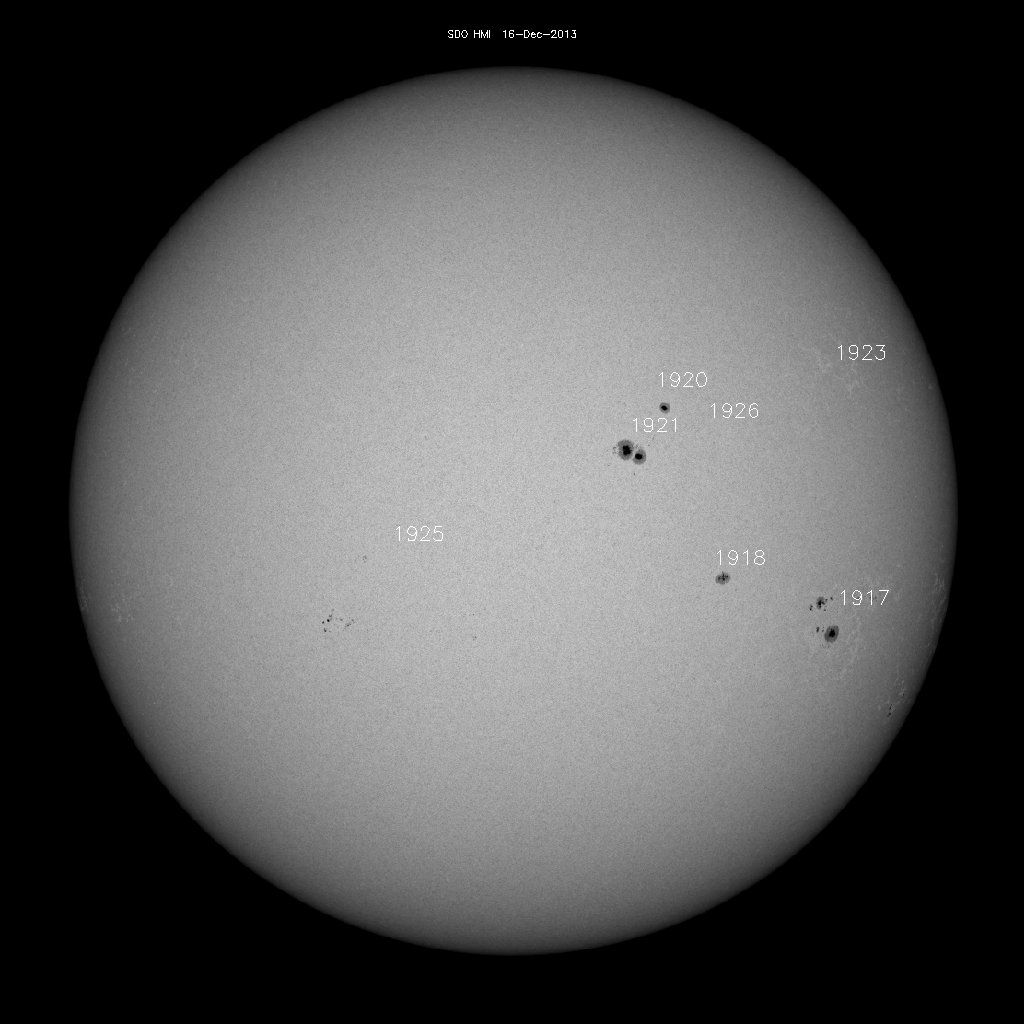 Sunspot regions