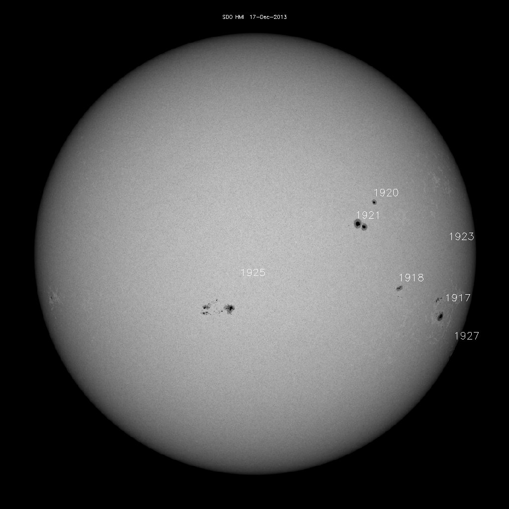 Sunspot regions