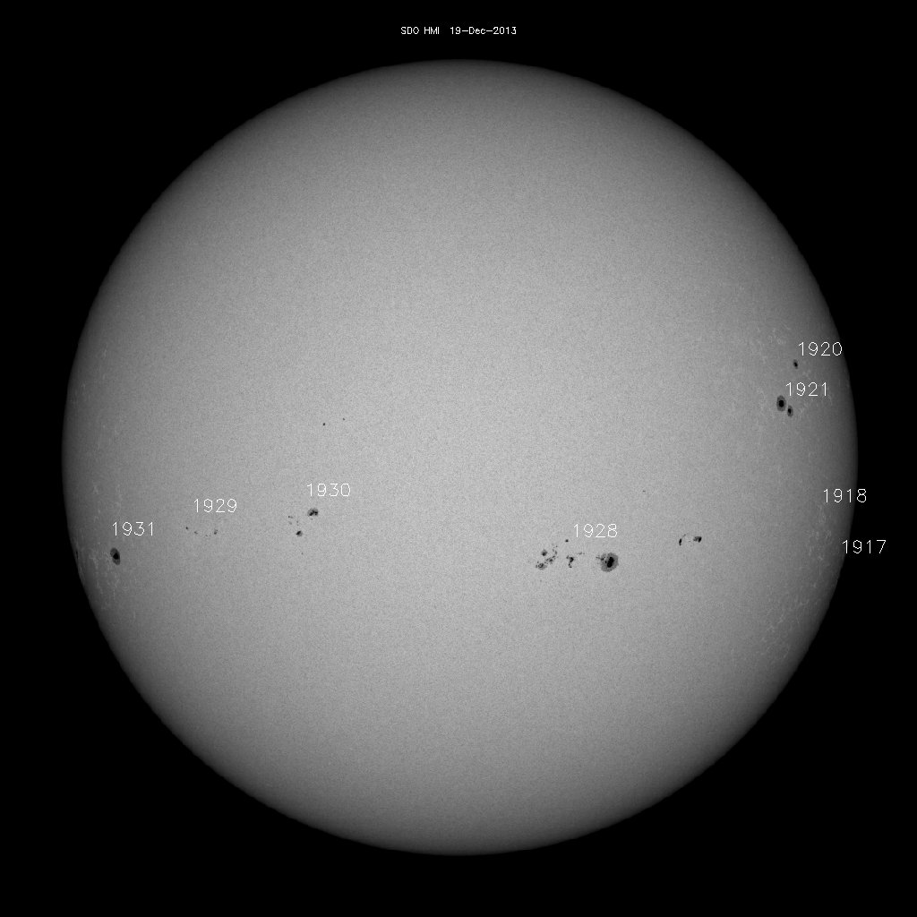 Sunspot regions