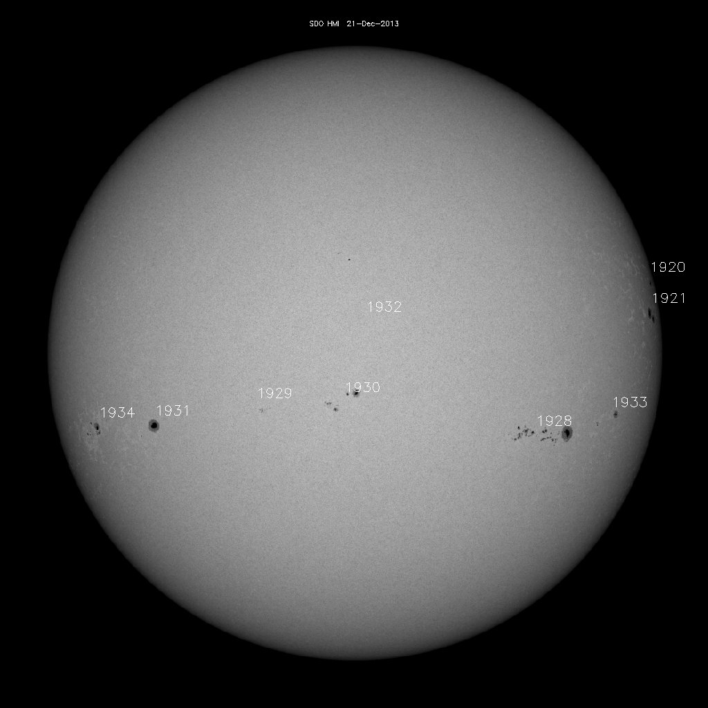 Sunspot regions