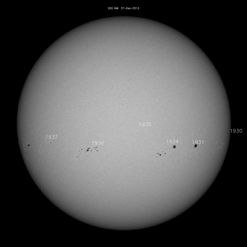 Sunspot regions