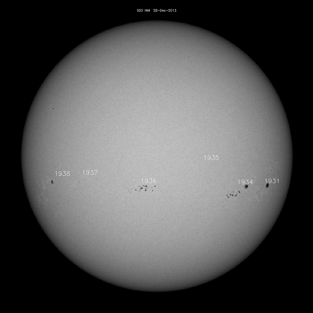 Sunspot regions