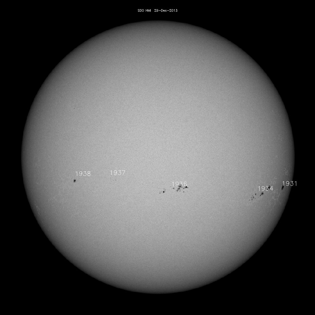 Sunspot regions