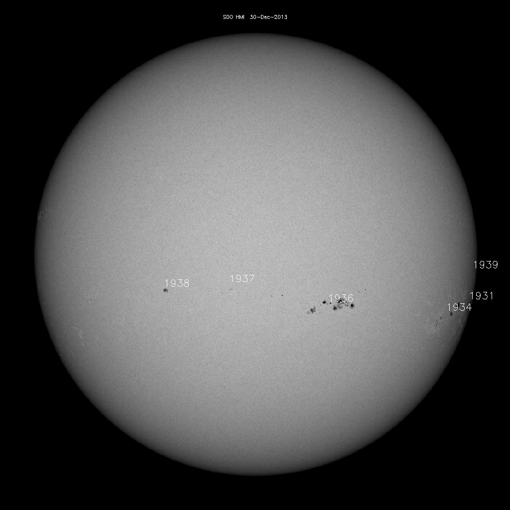 Sunspot regions