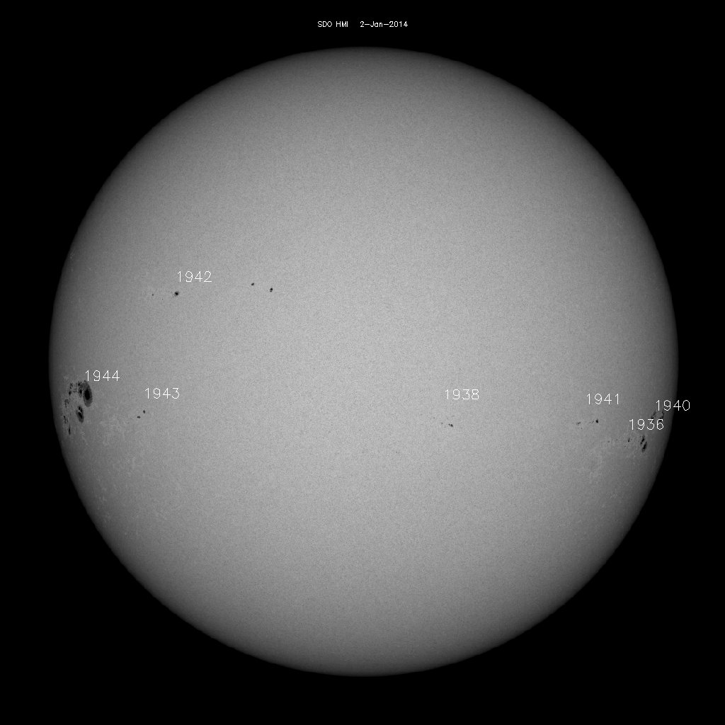 Sunspot regions