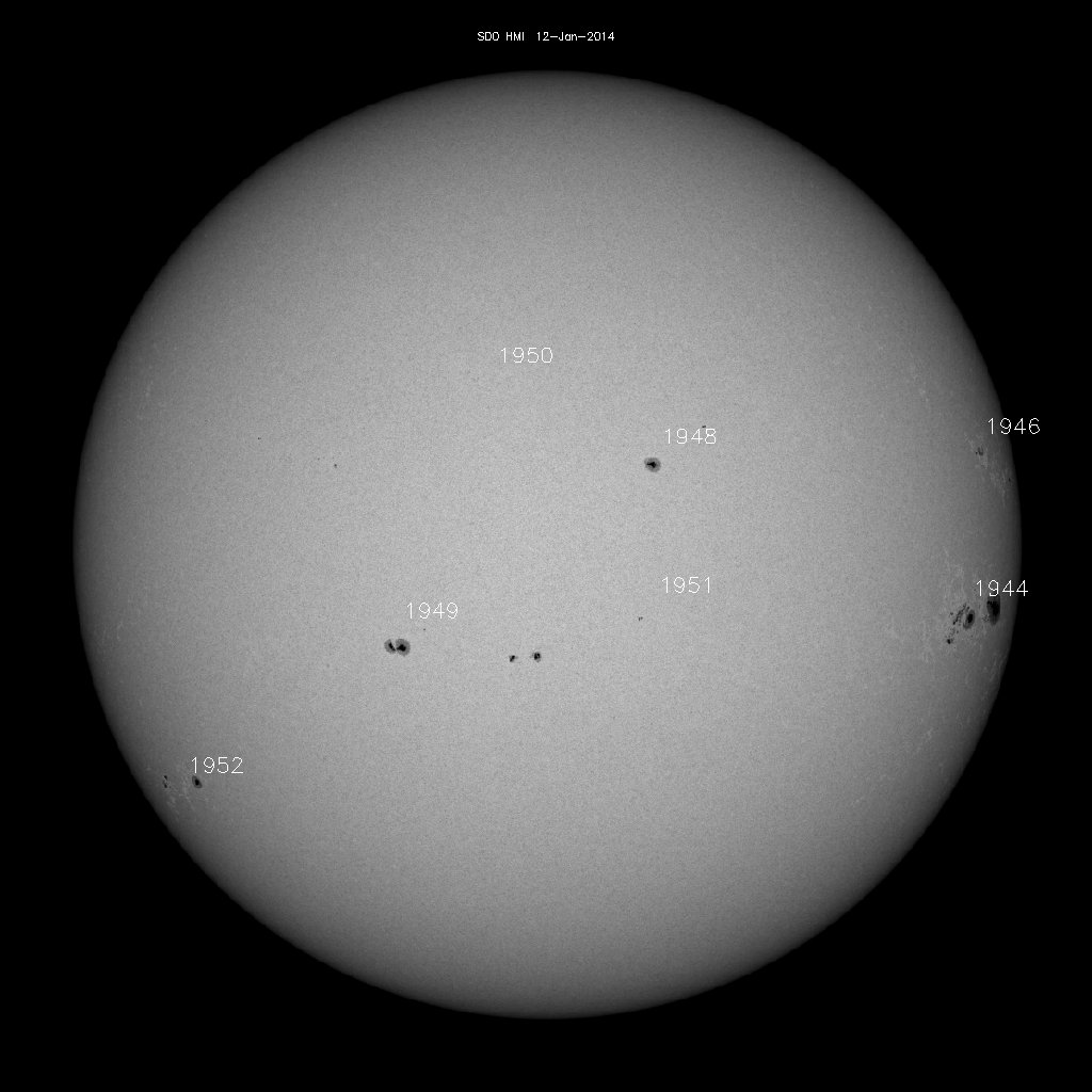 Sunspot regions