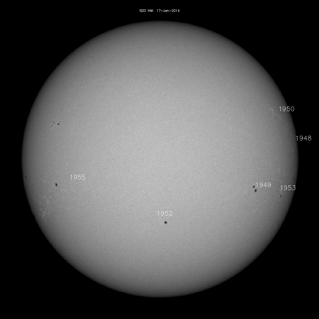 Sunspot regions